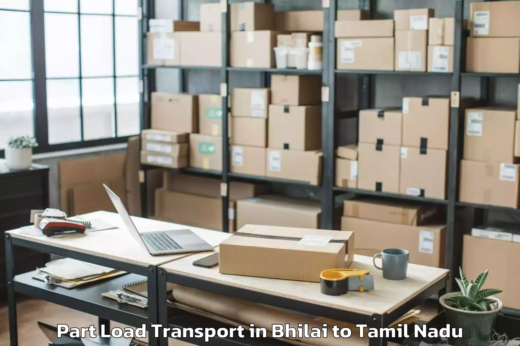 Professional Bhilai to Chennai Port Part Load Transport